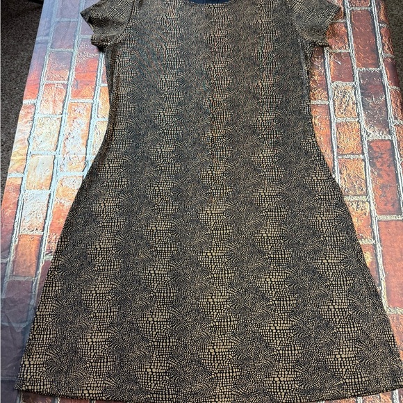 Chic Black and Gold Mini Dress - Picture 1 of 3